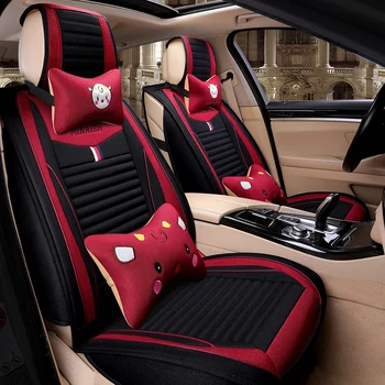 

Full Coverage flax fiber car seat cover auto seats covers for VW passat cc teramont touareg suv phaeton tiguan
