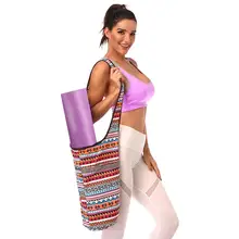 88,9 см X 34,29 см сумка для Йога-коврика ремень Коврик для йоги сумка для переноски напечатанный холст богемный стиль большой с карманом, на змейке карман для большого размера