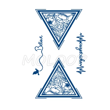 

Juice Tattoo Sticker Bird Flower Triangle Waterproof Temporary Makeup Fake Tattoos for Woman Men Body Art Lasting To 5 -15 Days