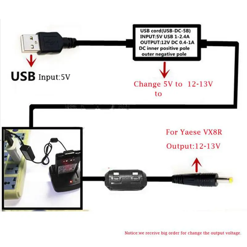 Зарядное устройство с USB кабелем для YAESU VX5R/VX6R/VX7R/VX8R/8DR/8GR/FT 1DR зарядное