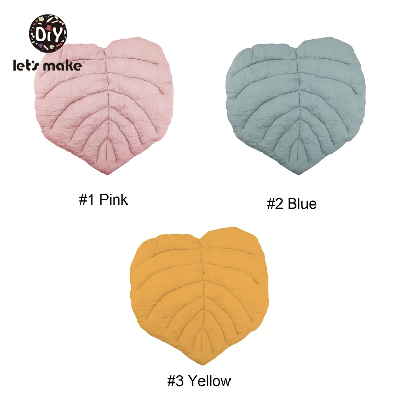 

1pc Play Mat Newborn Infant Cotton Leaf Leaves Blanket Soft Floor Playmat 85*88cm Play Mat Cartoon Animal Carpet Rug Let's Make