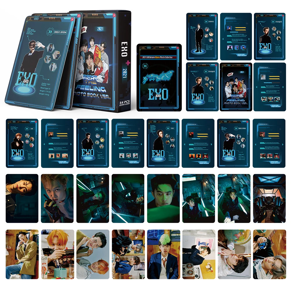 54ピース セットkpop Exoロモカードない戦う感覚ゲーム21季節の挨拶photocards新フォトアルバム Aliexpress