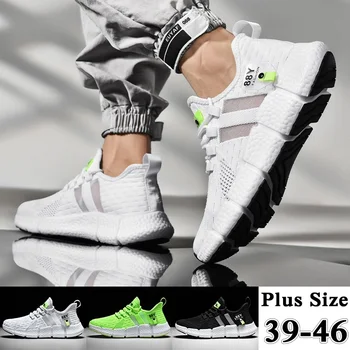 

New Men ShoesBreathable Sneakers Fashion Running Sports Shoes Lightweight Jogging Shoes Plus Size 39-46