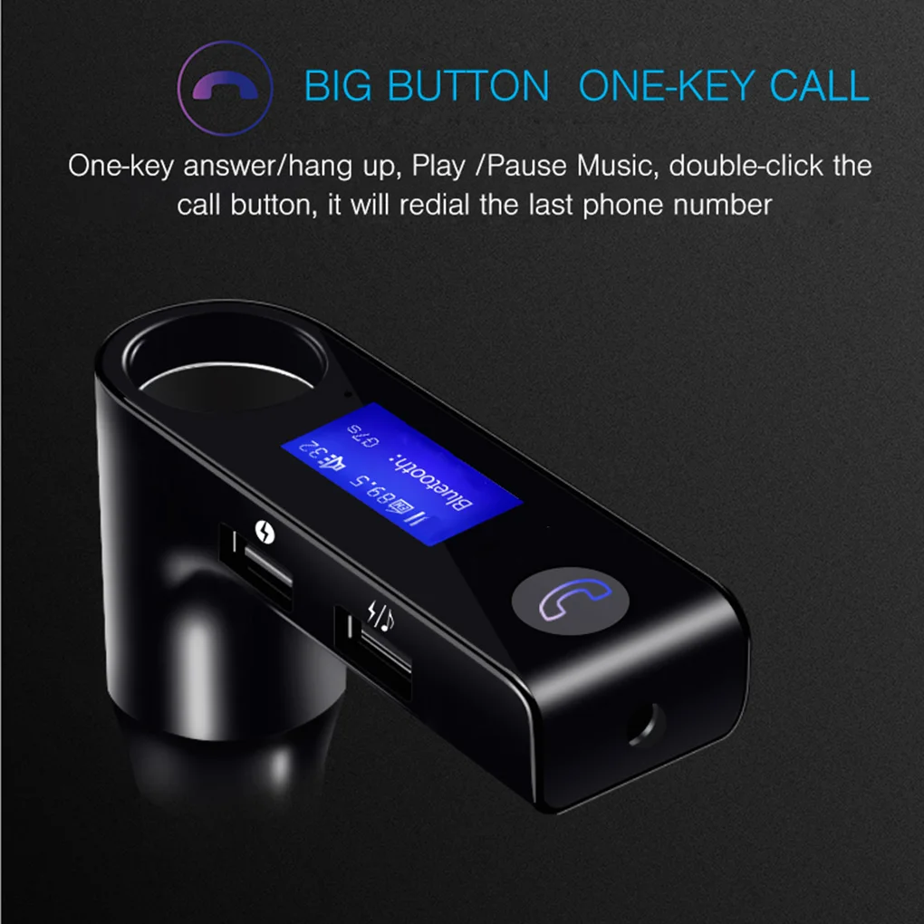 Автомобильный MP3 Bluetooth 4,1 плеер Handsfree FM передатчик Поддержка U диск телефон двойной USB зарядное устройство адаптер питания