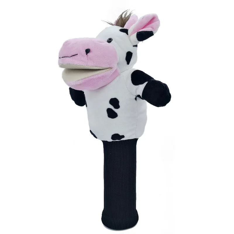 

Dairy Cattle Cow Golf Head Cover Fit Fairway Woods Golf Accessories Club Headcover Animal Mascot Novelty Cute Gift