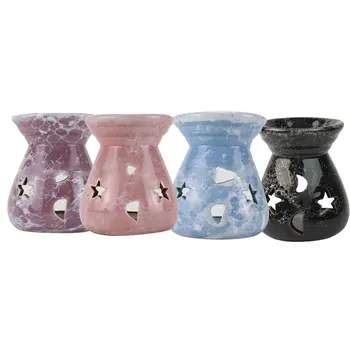 

5pcs Diffuser Candle Holder Ceramic Oil Burner Fragrance Aroma Handmade Burner Random Color