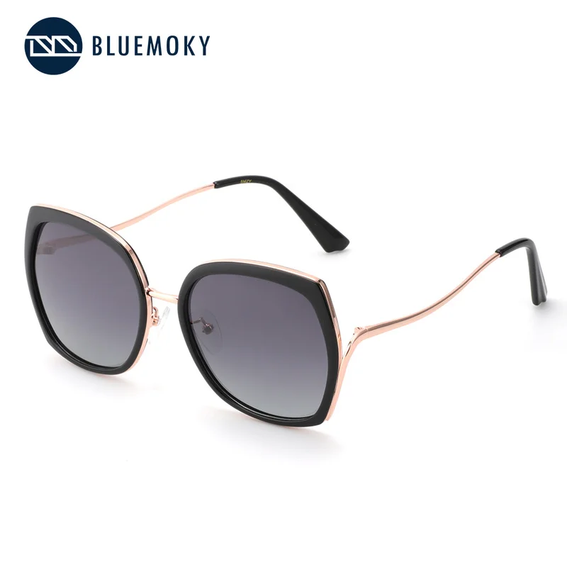 BLUEMOKY, женские поляризованные солнцезащитные очки, ультралегкие, CR39, UV400, для вождения, солнцезащитные очки,, высокое качество, винтажные, негабаритные, солнцезащитные очки