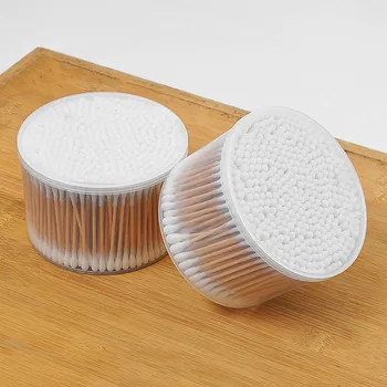 

Ear Double Head Cotton Swab Wooden Handle Makeup Remover Cleaning Eyelash Q Tip Nose Tool Sterile Applicator Cosmetic Disposable