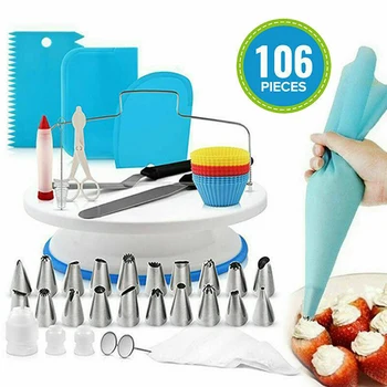 

106pcs Cake Kit Supplies Baking Accessories Kitchen Frosting Baking Decor