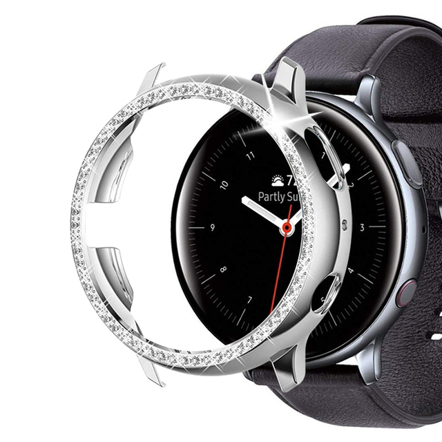 Diamond Case For Samsung Galaxy Watch Active 2 40mm 44mm Bumper Protective cover For Active 1 Smart Watch Accessories