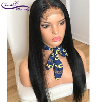 

13x6 Lace Front Human Hair Wigs Pre Plucked Hairline Brazilian Remy Hair Straight Lace Wigs With Baby Hair Dream Beauty