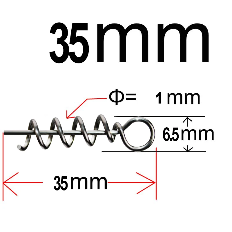20-100pcs Fishing pins Spring Twist Lock Screw Pin Fixed Latch Needle Small /Big Spring Crank Lock for Soft Lure Bait Worm