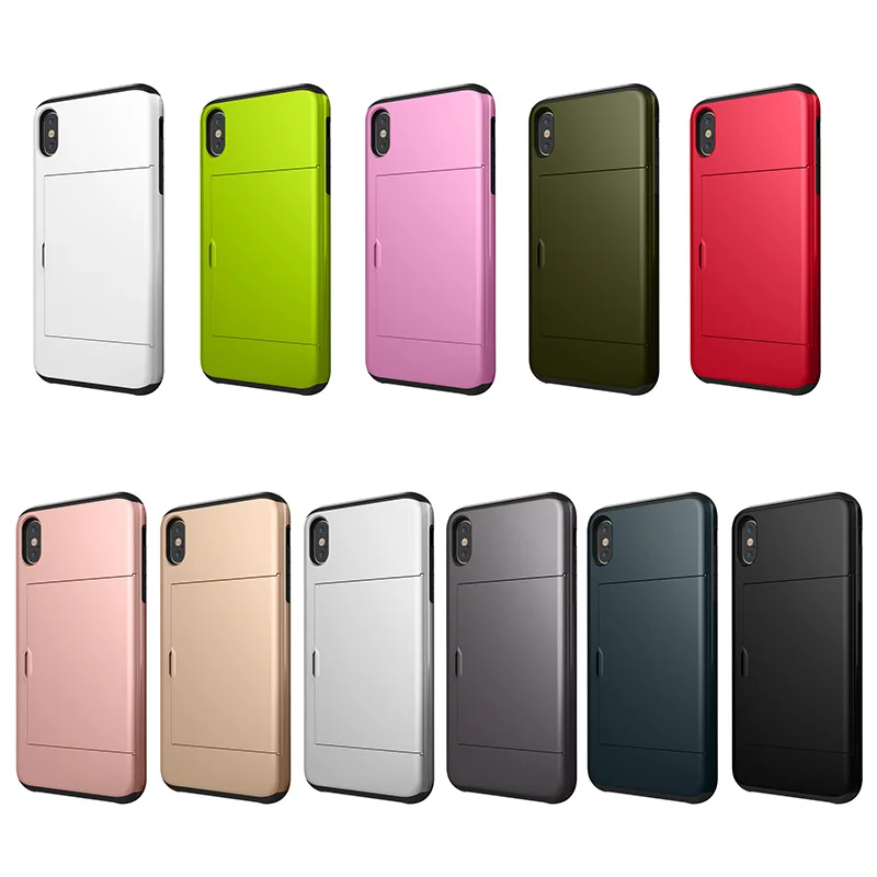 Для iphone XS Max XR X 8Plus 6 5 SE чехол скрытый кредитный держатель для карт ID слот задняя