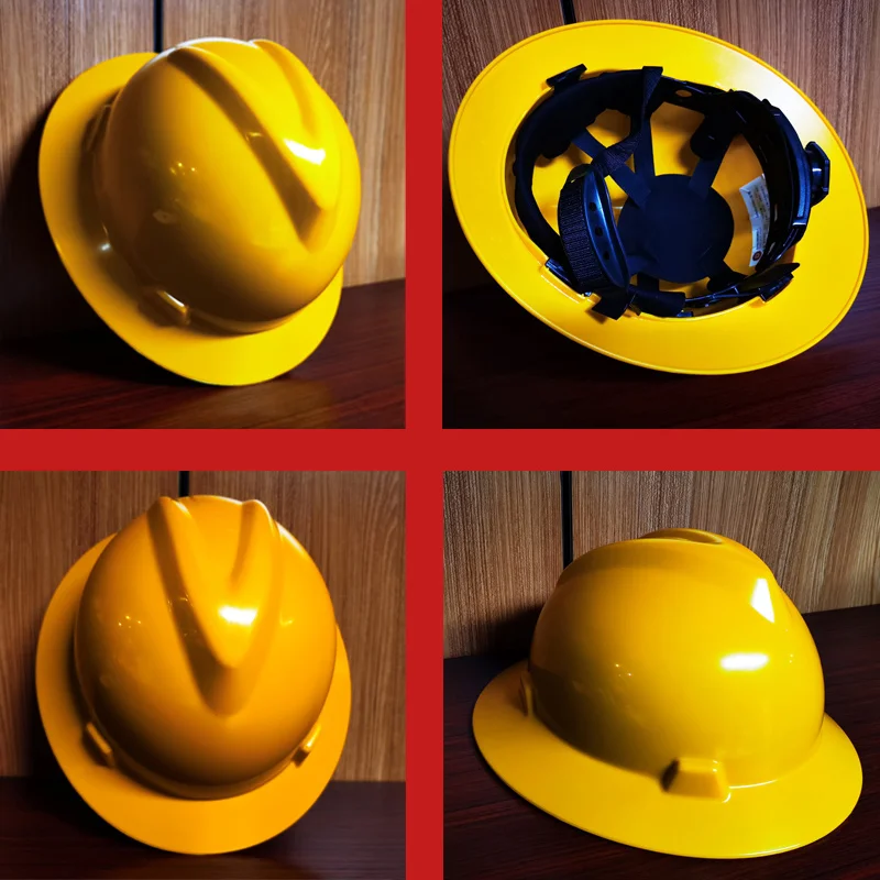 Safety Helmet Wide Full Brim Hard Hat Lightweight High Strength Work Cap Construction Railway Metallurgy Mine Summer Sunshade