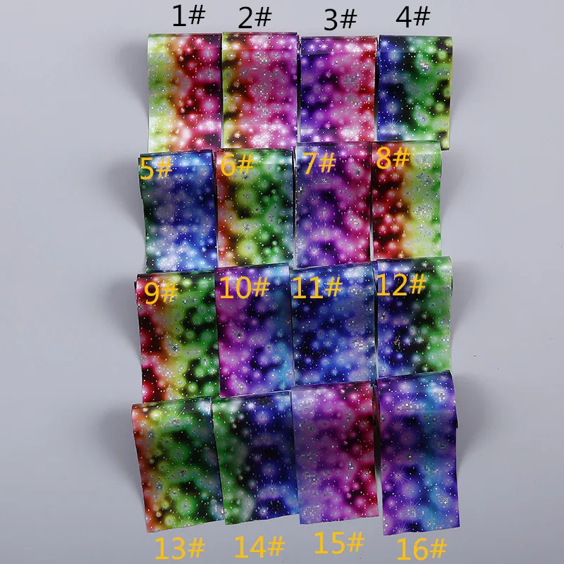 Nail Foil For Manicure UV Gel Polish Sticker Colorful Pattern Transfer Foil Nails Decal Sliders For Nail Art Decorations