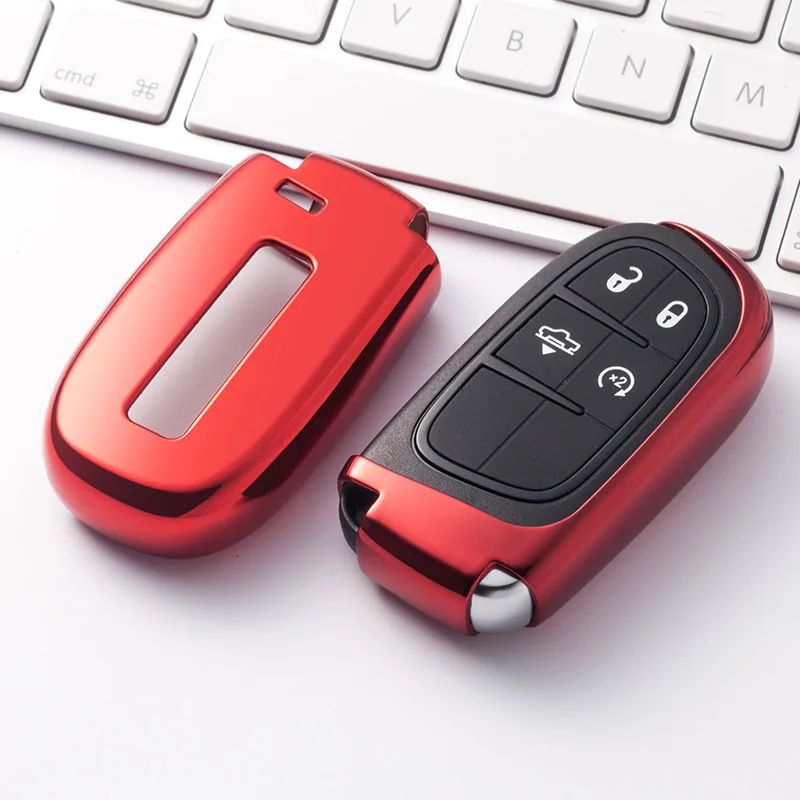 Чехол для ключей из ТПУ Jeep Renegade Grand Cherokee Dodge Journey Charger Chrysler 300C 200 300 Fiat freeont
