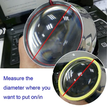 

90MM Angel Eye bulb Car Daytime Running Lights Turn Signal White+Yellow