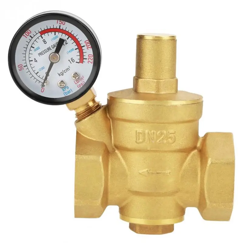 

GTBL Dn25 Pressure Reducer Adjustable Water Pressure Reducing Regulator Reducer+Gauge Meter