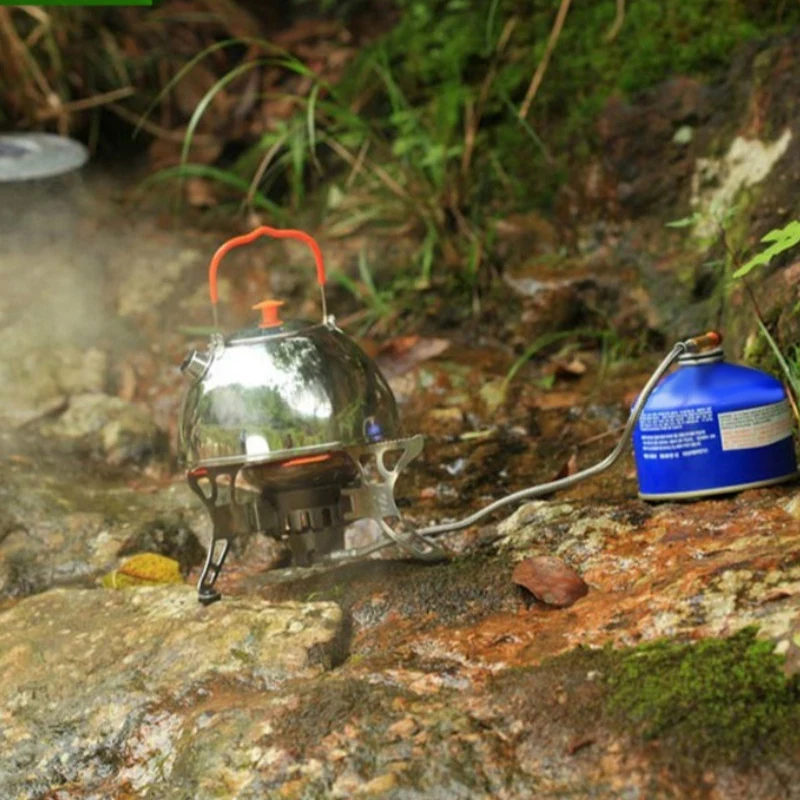Outdoor Camping Stainless Steel Kettle Portable Camping Coffee Pot Walking Kettle Multi-Function Mini Kettle With Filter Tea