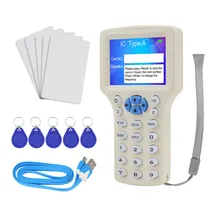 Leitor inteligente de cartão, leitor de cartões inteligente nfc de 10 frequências rfid, duplicador 125khz 13.56mhz usb, programador fob, cópia de chave criptada cartão uid