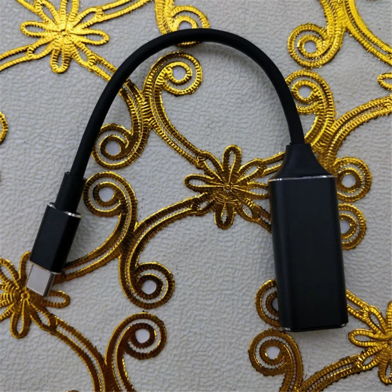 Черный Брендовый популярный портативный USB 3,1 type C USB-C к HDMI 4K HDTV Кабель-адаптер для Macbook htc LG huawei - Цвет: Черный