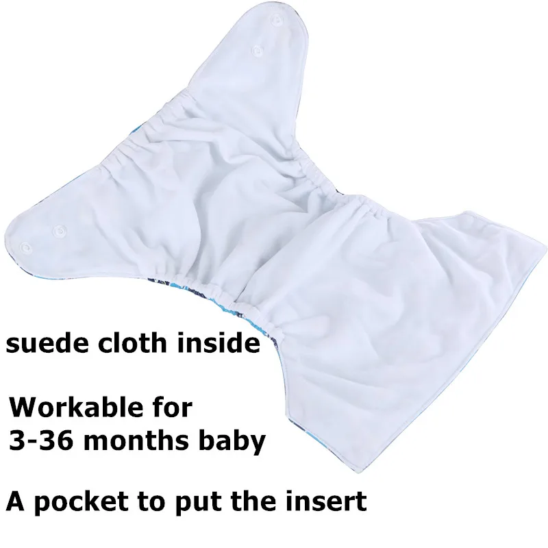 Cloth Diapers 4pcs/set Washable Adjustable Reusable for 0-3years 3-15kg baby
