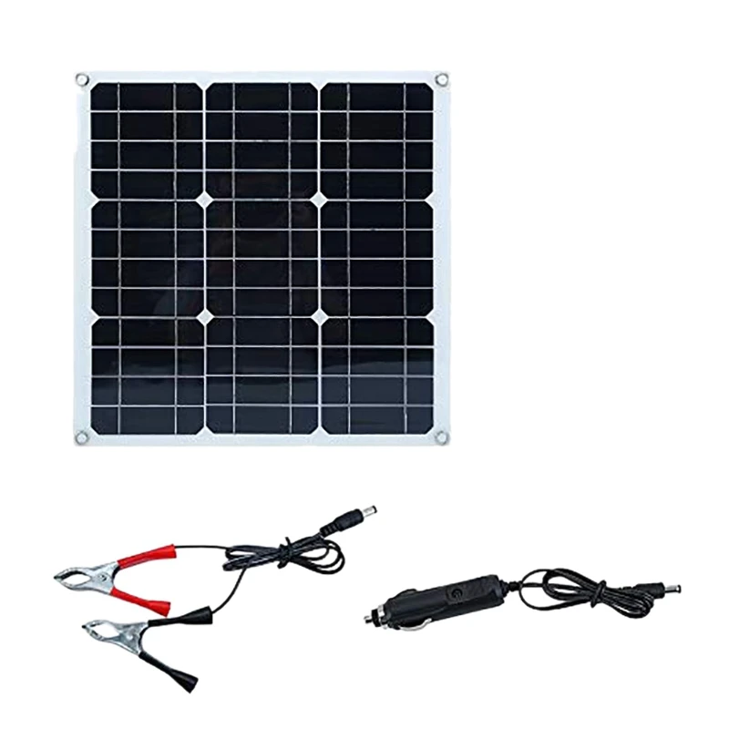 

50W 18V Solar Panel USB Battery Power Charger for Car Yacht Light Battery Boat Outdoor Charger