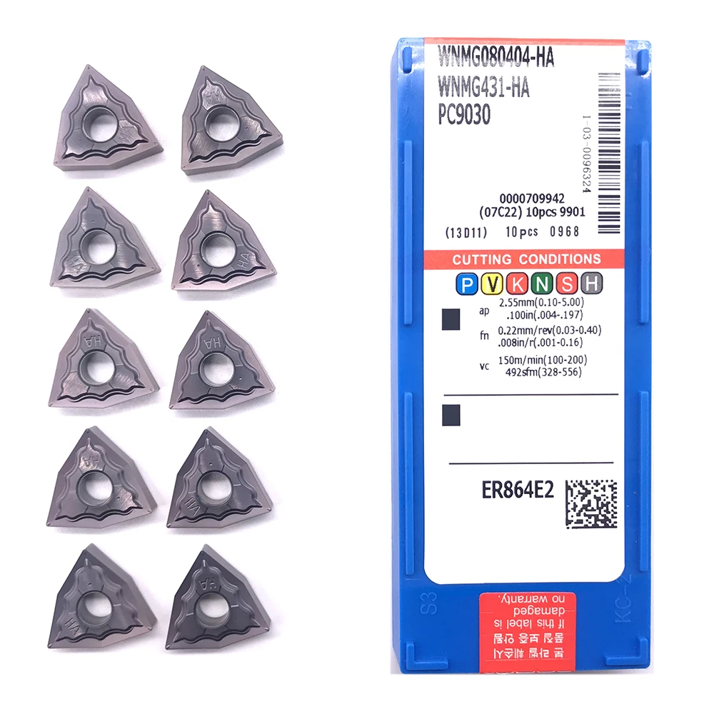 WNMG080404 WNMG080408 HA PC9030 Inserts 100% Original High Quality External Turning Tool Carbide Insert For Stainless Steel