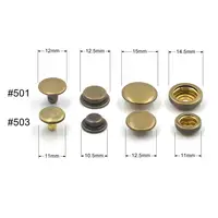 KALASO #501 #503 Good Quality Brass Material Snap Fasteners Buttons Pressure Dies Mould Tool 12.5mm 15mm For DIY Craft Supplies 2