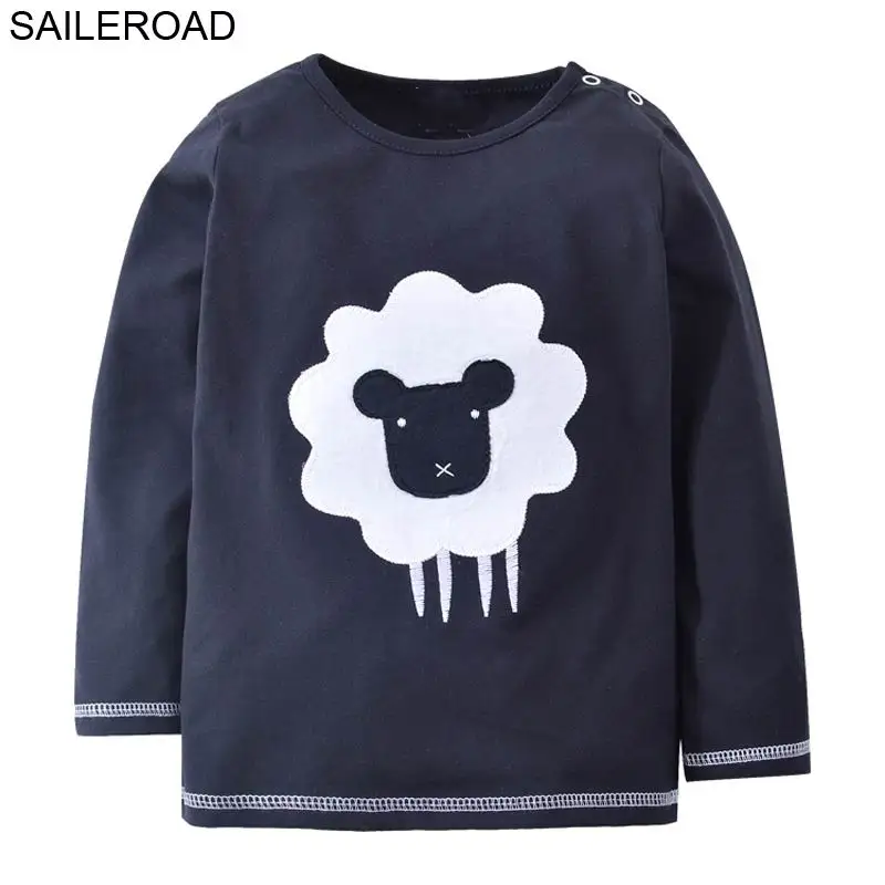 5410 same picture SAILEROAD Мультфильм Крокодил Pattern Дети Дети Мальчики Девочки С Длинными Рукавами Футболки Хлопок Детские Детская Одежда Весна Футболки - Цвет: 5410 same picture