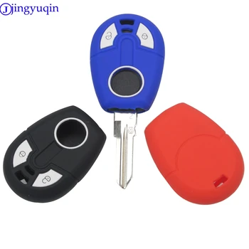 

jingyuqin 10pcs New Replacement Silicone Key Case Cover Case For Fiat transponder Key Brazil Positron 2 Buttons Remote Key