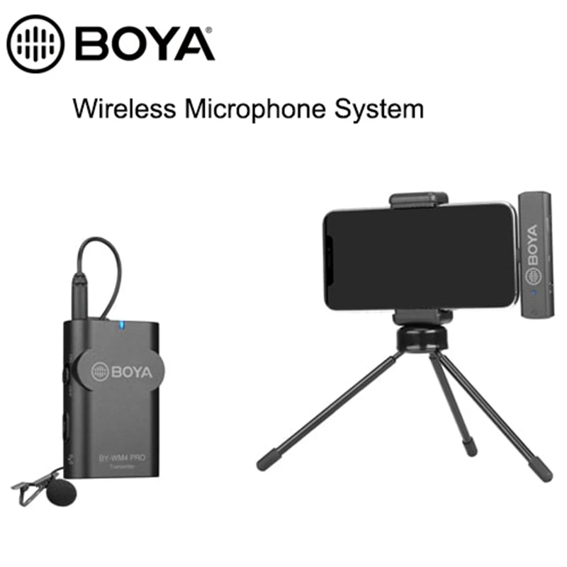 BOYA-BY-WM4-PRO-K3-K5-Wireless-Microphone-System-Smartphones-Video-Mic-for-IOS-Android-tablets