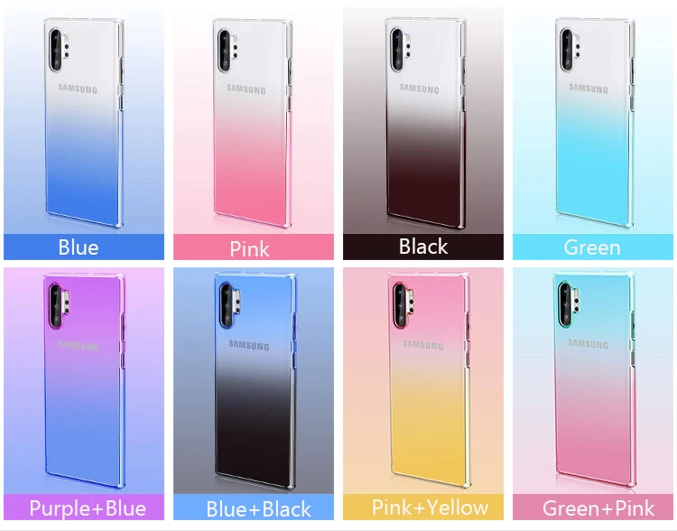 100 шт. Градиент красочный мягкий чехол из tpu для samsung S10 E 5G S9 S8 Plus Note 10 10+ 9 8 J4 J2 A2 Core ультратонкая Защитная крышка