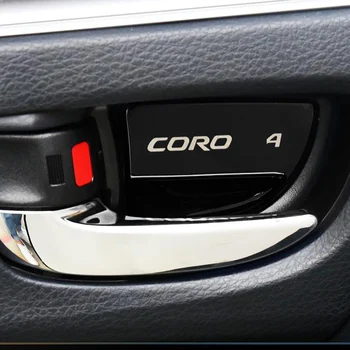 

Car interior Door Handle Bowl Cover Patch trim Sequins Decoration For Toyota Corolla S LE 2014-2018 Accessories car styling