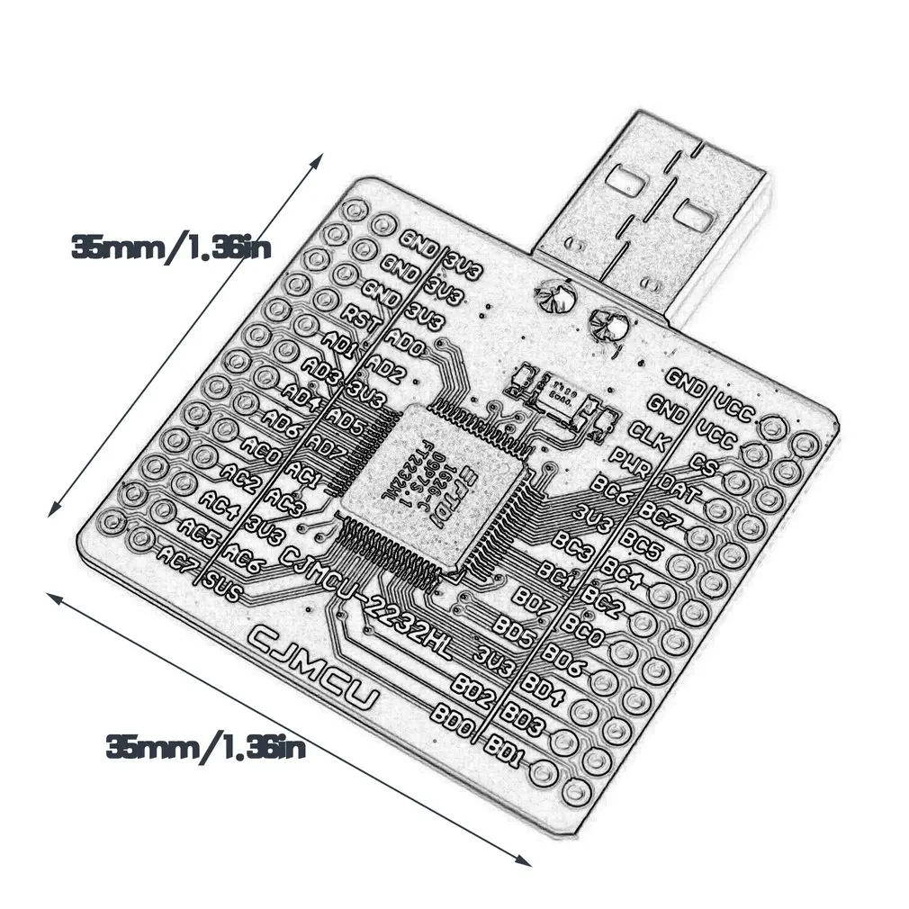 CJMCU-2232 FT2232 HL USB к UART FIFO SPI I2C JTAG RS232 модуль FT2232HL N9P6