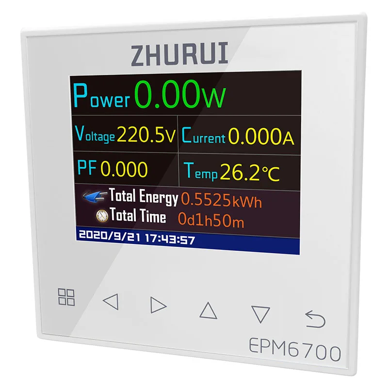 ZHURUI EPM6700 цифровой измеритель переменного тока/мощности/кВтч/русский/40A/60A/80A/120A с