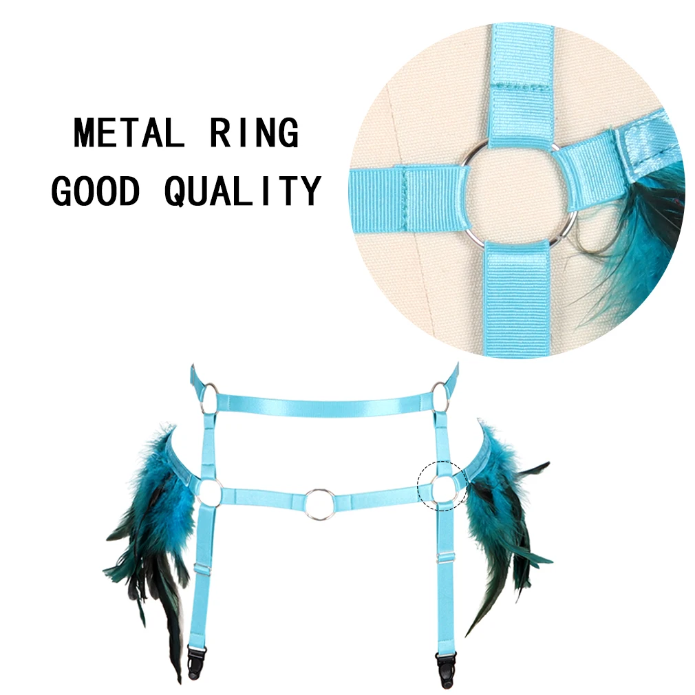 Multicolor punk elastic suspender thigh suspender   fetish bondage belt sexy garter belt female stockings suspender belt