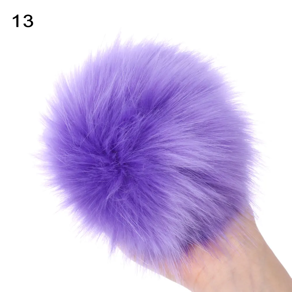 1 шт. Новая мода натуральный енот лисы мех вязаная шапка с помпоном Skullie Beanies замок с ключом цепь аксессуары для шитья одежды - Цвет: 13