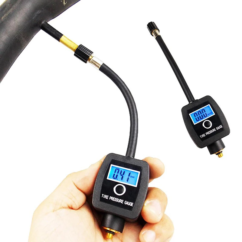 Bicycle Tire Digital Air Pressure Gauge Mini Electronic Precision of Manometer For Presta Valve/Schrader Bike Diagnostic Repair | Спорт и