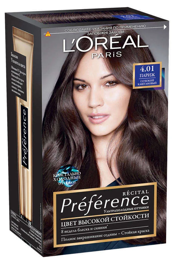 Краска для волос «Preference» L'Oreal Paris, 4.01 Париж