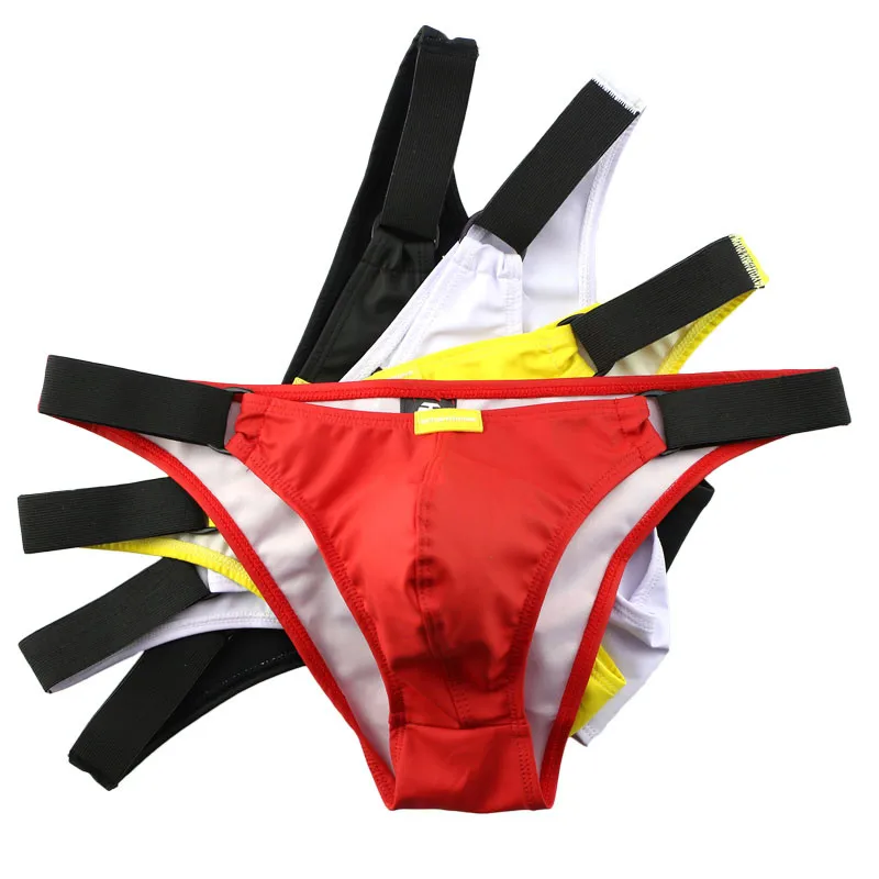 4pcs Pu Leather Male Underwear Mens Briefs Sexy Underpants Mens Tong
