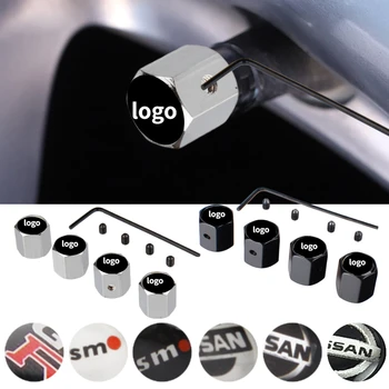 

Car Tire Caps Anti Theft Valve Cover for Nissan Qashqai J11 Tiida Almera Altima GT-R 350Z Teana X-Trail T32 T31 March Note Rogue