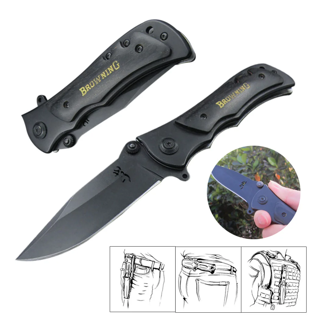 Browning folding knife Suitable for outdoor camping, survival, hunting, rescue, etc. Very sharp blades