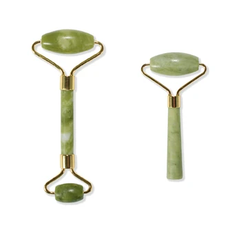 

Facial Jade Push Massageador Face Lift Tools Natural Jade Roller Face Massager Skin Care Double Head Facial Beauty Massage Tool