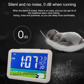 

Color Screen Digital Calendar Alarm Clock Large Screen Electronic Clock Home Decor Desktop Clock