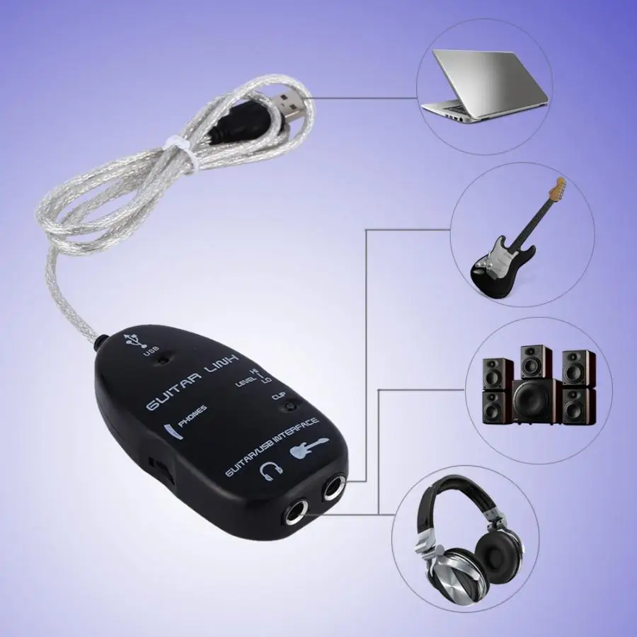 Переходник с гитары на гитару USB переходник интерфейса соединительный кабель для