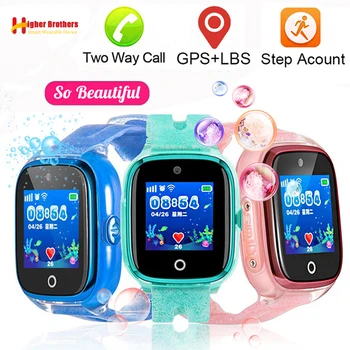 

IP67 Waterproof Smart GPS WIFI Tracker Locator Kids Baby SOS Call Remote Monitor Camera Anti-lost Smartwatch Watch Wristwatch