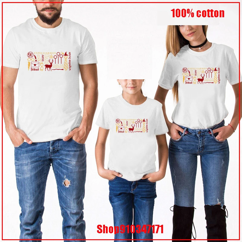 Camiseta de Harry Potter para niños y niñas, ropa a juego con diseño de  rugido Spellbound, ideal para la familia, a juego|Trajes iguales de  familia| - AliExpress