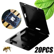 20Pieces Beekeeping Beehive Hive Trap Case Cover Plastic Nest Type Beekeeper Tool 18.3*7.2*0.5cm