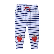 Европейский и американский стиль; Брендовая детская одежда; весенние детские брюки с вышитым кроликом из мультфильма; детская одежда с длинными рукавами для девочек